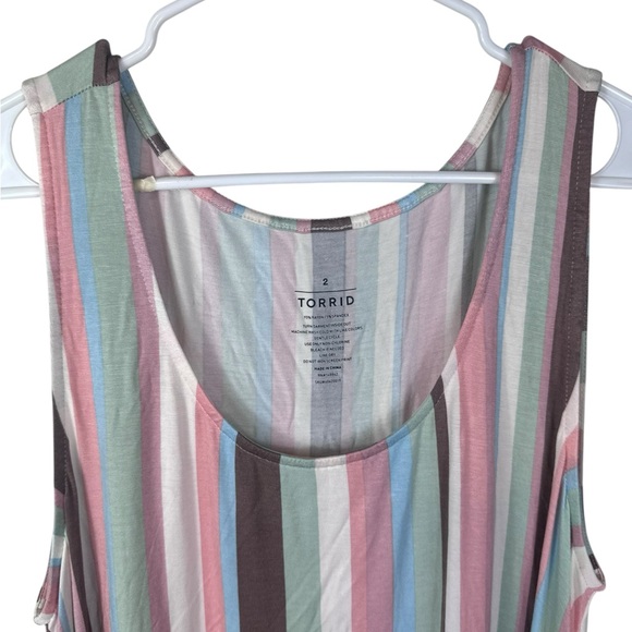 Torrid tank Dress with colorful stripes size 2-2X/18-20 - Picture 3 of 6